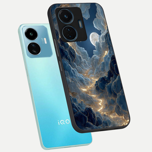  Celestial Cloud Road phone case For iQOO Z6 Lite 5G showing premium glass back cover with detailed artwork