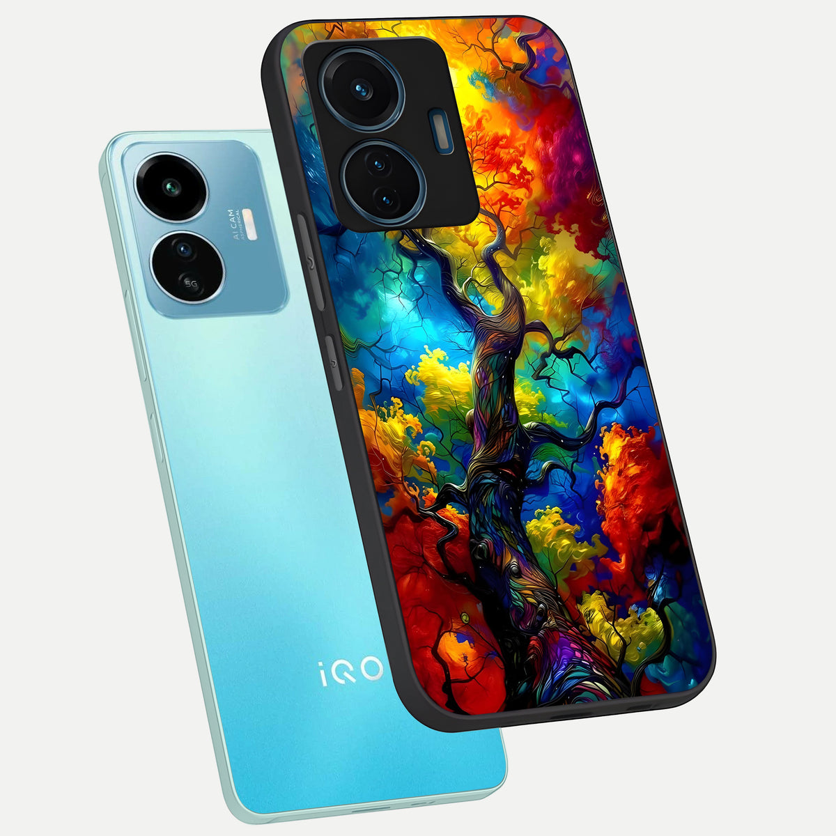  Colorful Soda Bottles phone case For iQOO Z6 Lite 5G showing premium glass back cover with detailed artwork