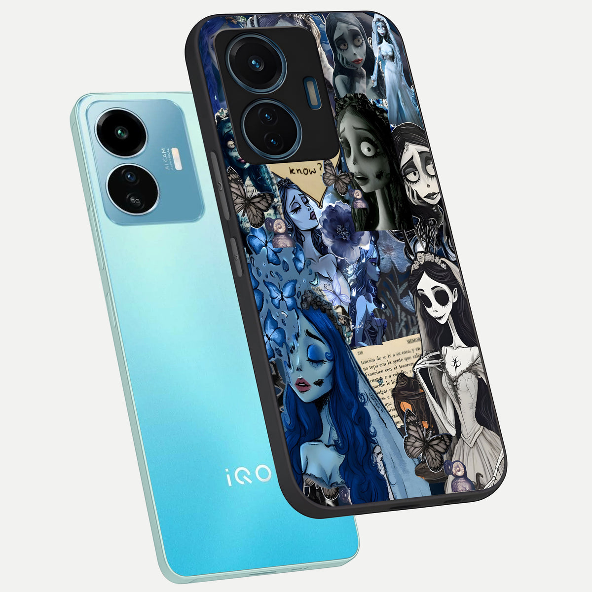  Corpse Bride Posters phone case For iQOO Z6 Lite 5G showing premium glass back cover with detailed artwork