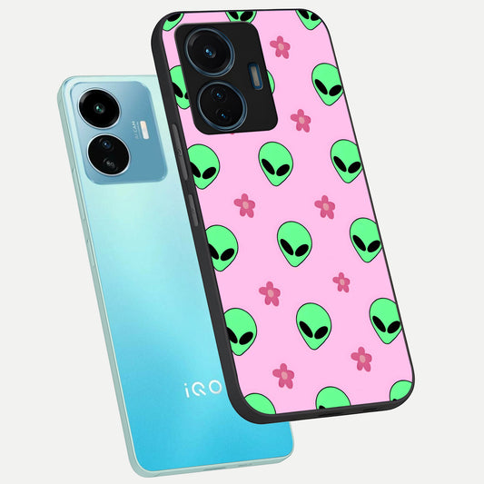  Cosmic Cute Crush phone case For iQOO Z6 Lite 5G showing premium glass back cover with detailed artwork