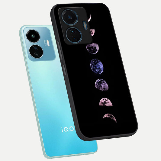  Crimson All Planets phone case For iQOO Z6 Lite 5G showing premium glass back cover with detailed artwork
