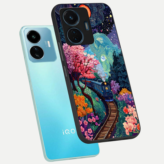  Digital Art phone case For iQOO Z6 Lite 5G showing premium glass back cover with detailed artwork
