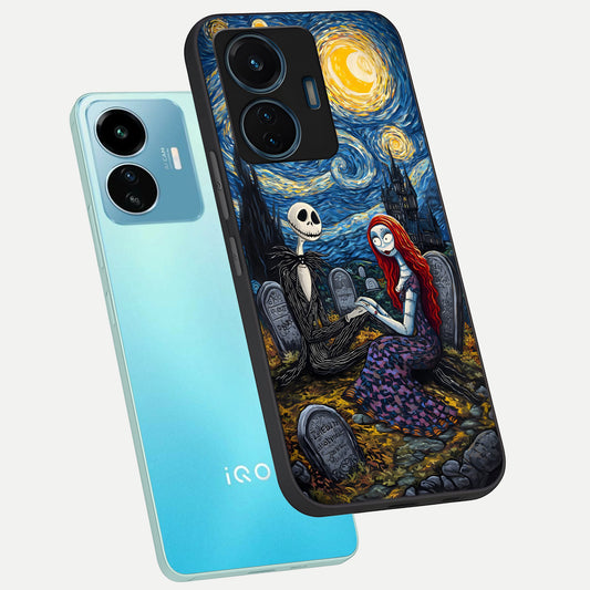  Eternal Night Love phone case For iQOO Z6 Lite 5G showing premium glass back cover with detailed artwork
