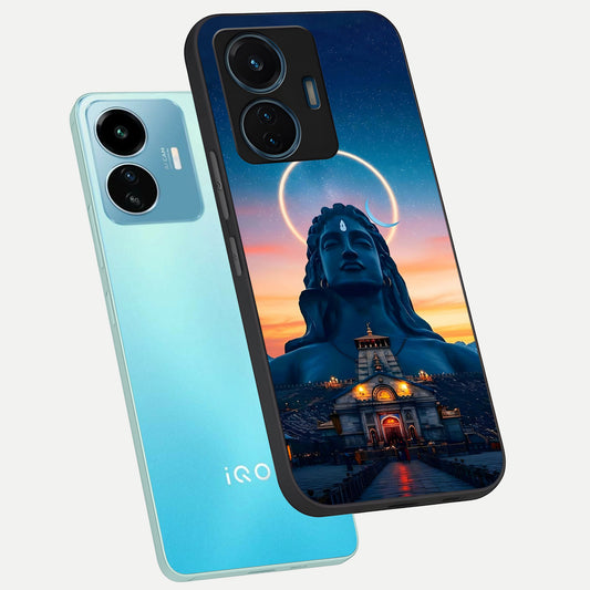  Eternal Shiva Aura phone case For iQOO Z6 Lite 5G showing premium glass back cover with detailed artwork