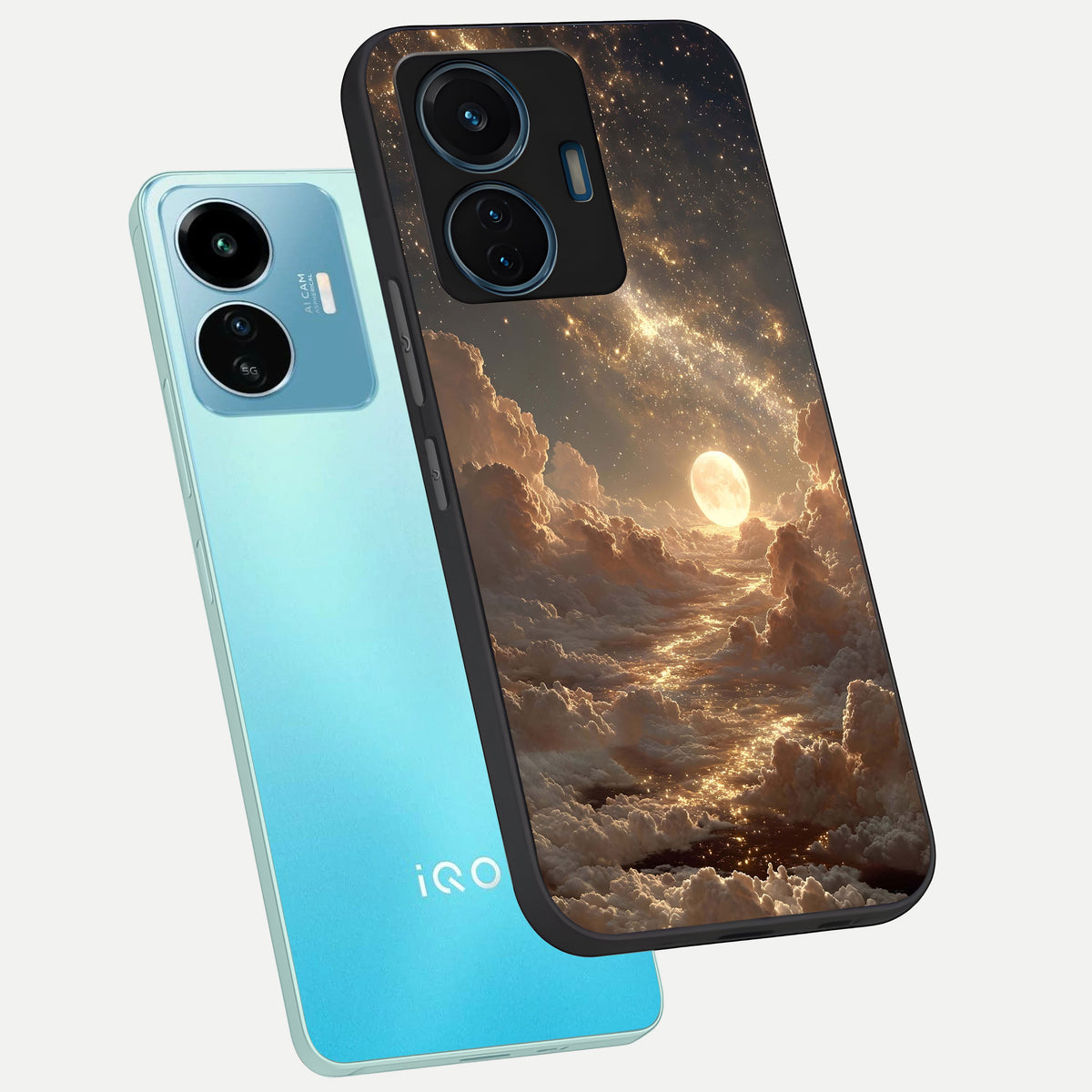  Golden Sky Dream phone case For iQOO Z6 Lite 5G showing premium glass back cover with detailed artwork