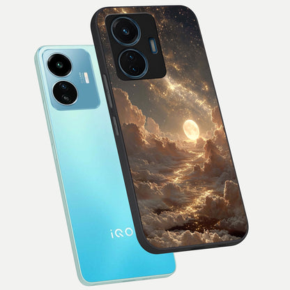  Golden Sky Dream phone case For iQOO Z6 Lite 5G showing premium glass back cover with detailed artwork