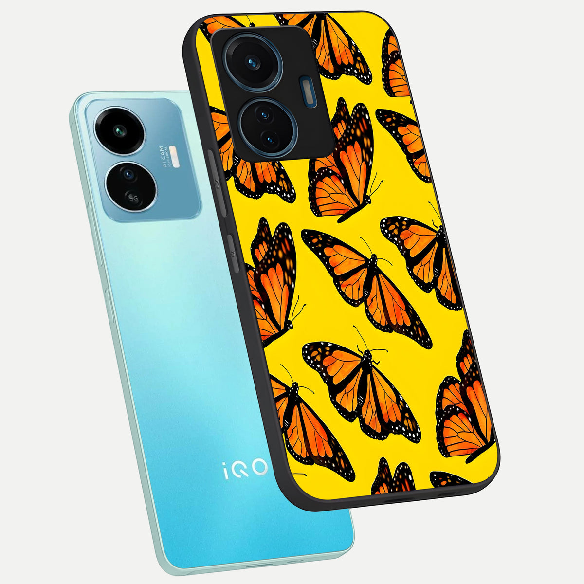  Golden Wing Flight phone case For iQOO Z6 Lite 5G showing premium glass back cover with detailed artwork