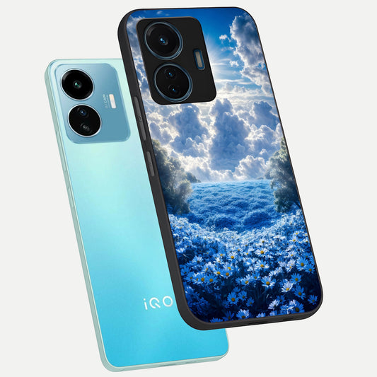  Heavenly Daisy Horizon phone case For iQOO Z6 Lite 5G showing premium glass back cover with detailed artwork