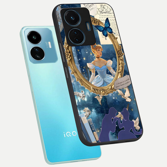  Midnight Queen phone case For iQOO Z6 Lite 5G showing premium glass back cover with detailed artwork