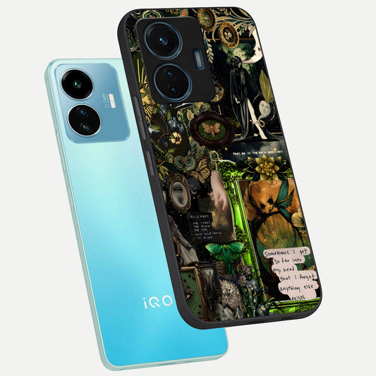  Mystic Woods Secret phone case For iQOO Z6 Lite 5G showing premium glass back cover with detailed artwork