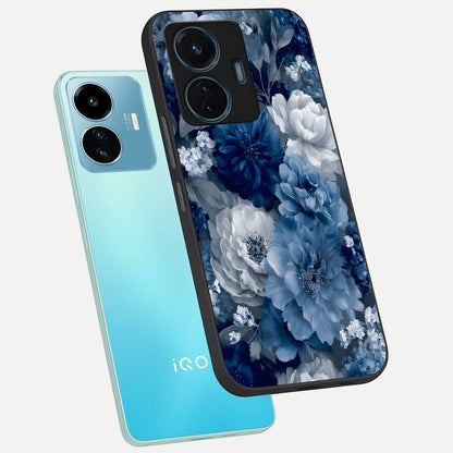  Royal Bloom Garden phone case For iQOO Z6 Lite 5G showing premium glass back cover with detailed artwork