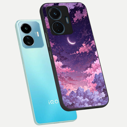  Sky Drift Clouds phone case For iQOO Z6 Lite 5G showing premium glass back cover with detailed artwork