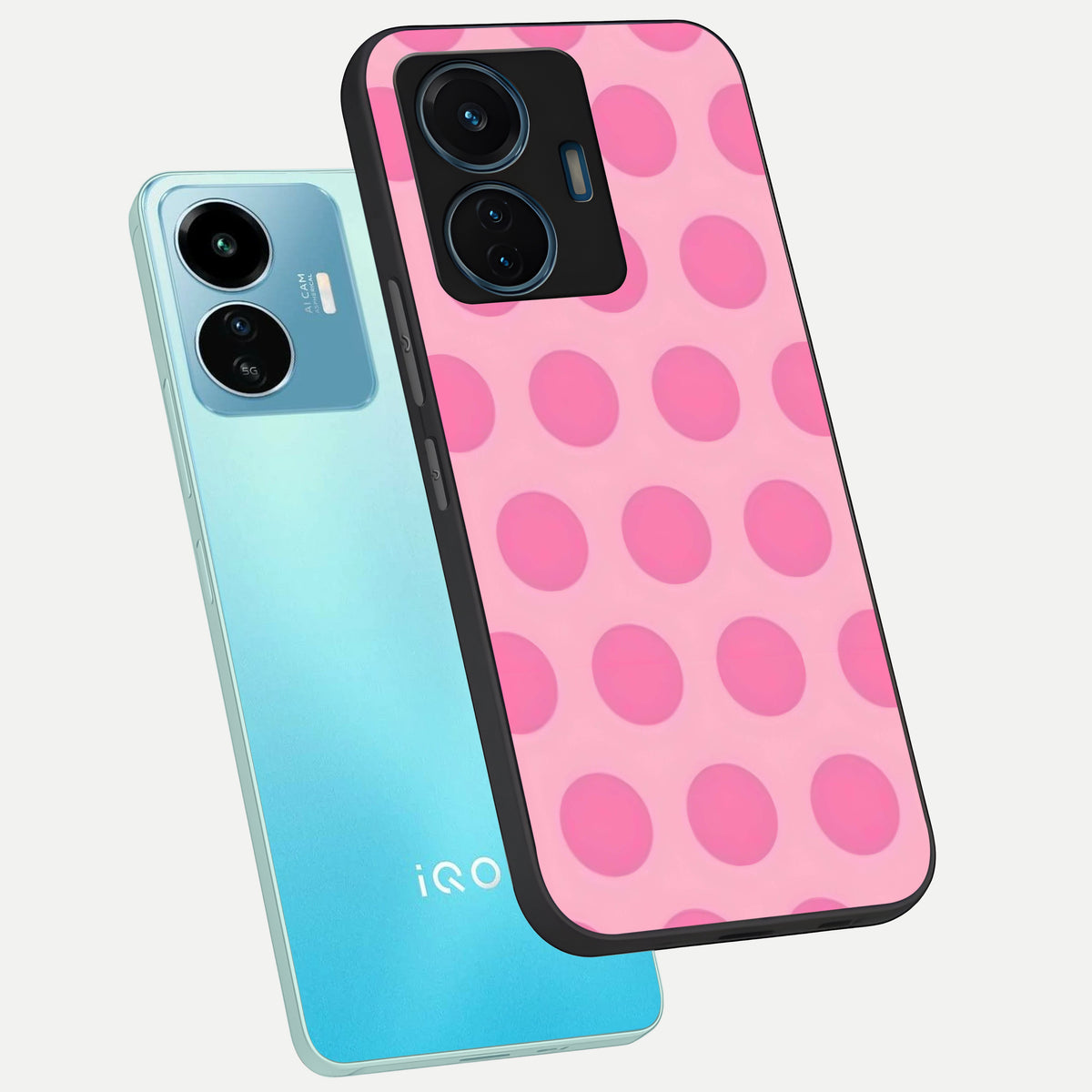  Sweet Dot Dreams phone case For iQOO Z6 Lite 5G showing premium glass back cover with detailed artwork