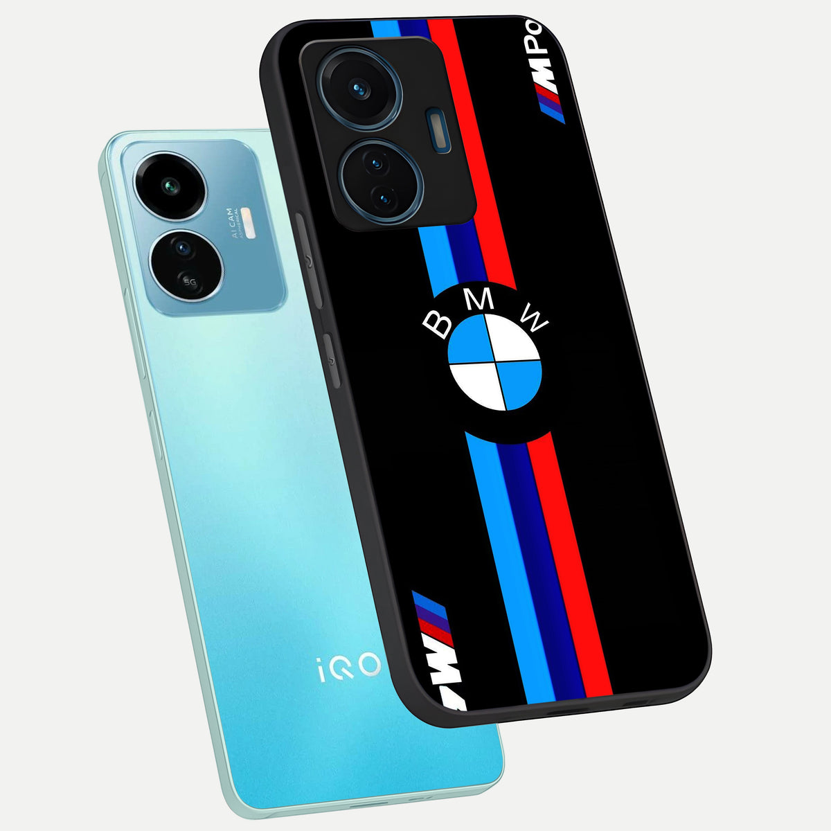  Turbo BMW Beast phone case For iQOO Z6 Lite 5G showing premium glass back cover with detailed artwork