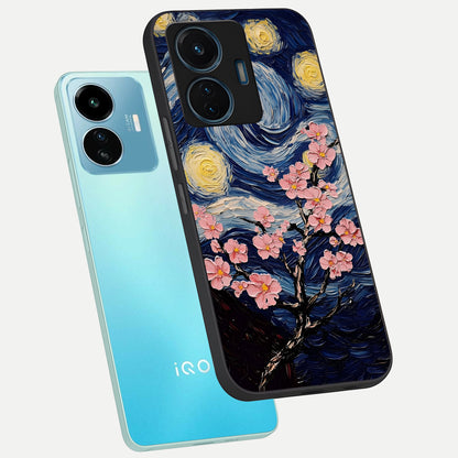  Van Gogh Scenery phone case For iQOO Z6 Lite 5G showing premium glass back cover with detailed artwork
