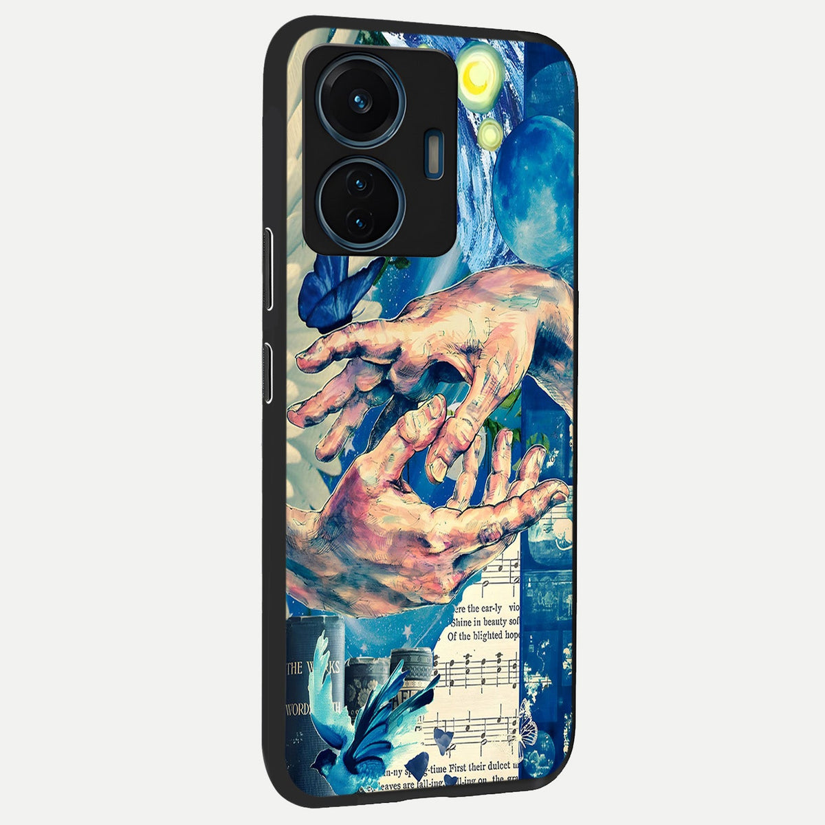  Aesthetic Divider back cover For iQOO Z6 Lite 5G slim fit glass case with vibrant aesthetic design