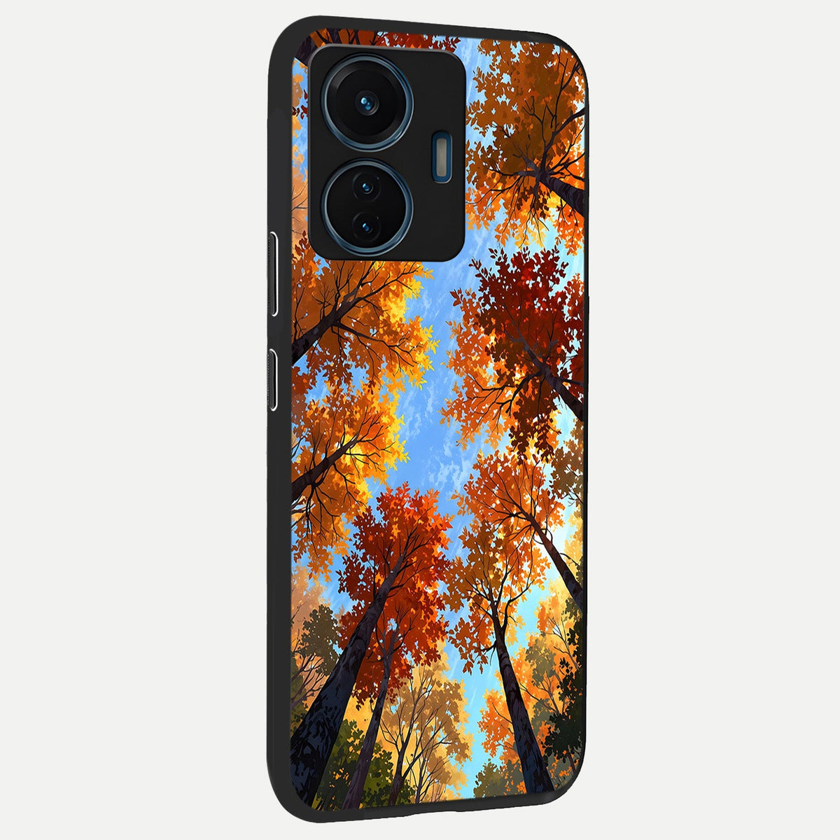  Autumn Sky Rise back cover For iQOO Z6 Lite 5G slim fit glass case with vibrant aesthetic design