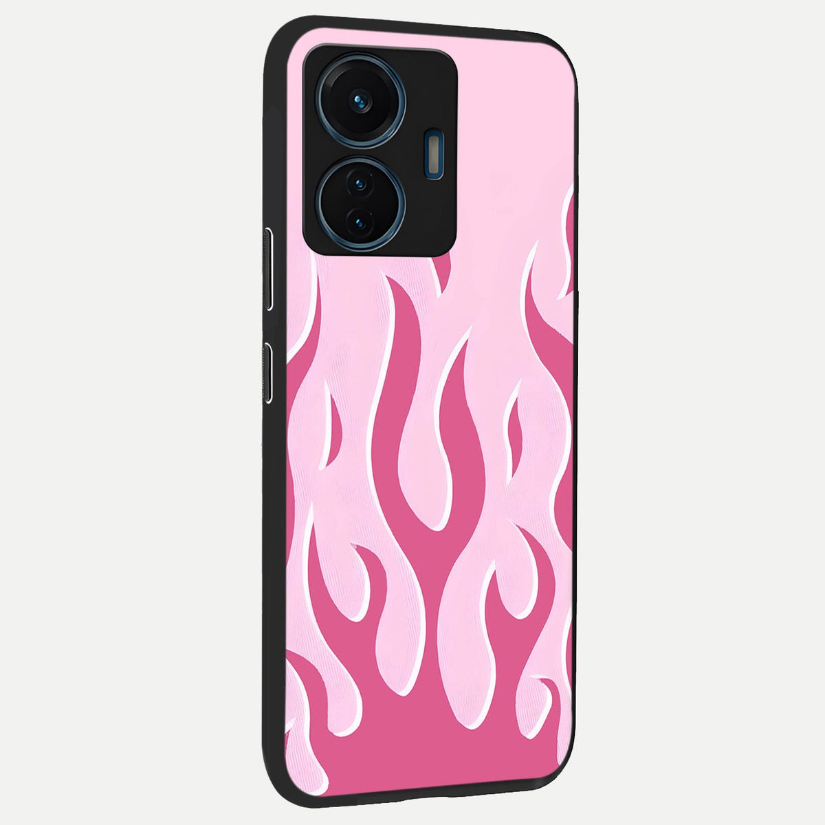  Blush Flame Energy back cover For iQOO Z6 Lite 5G slim fit glass case with vibrant aesthetic design