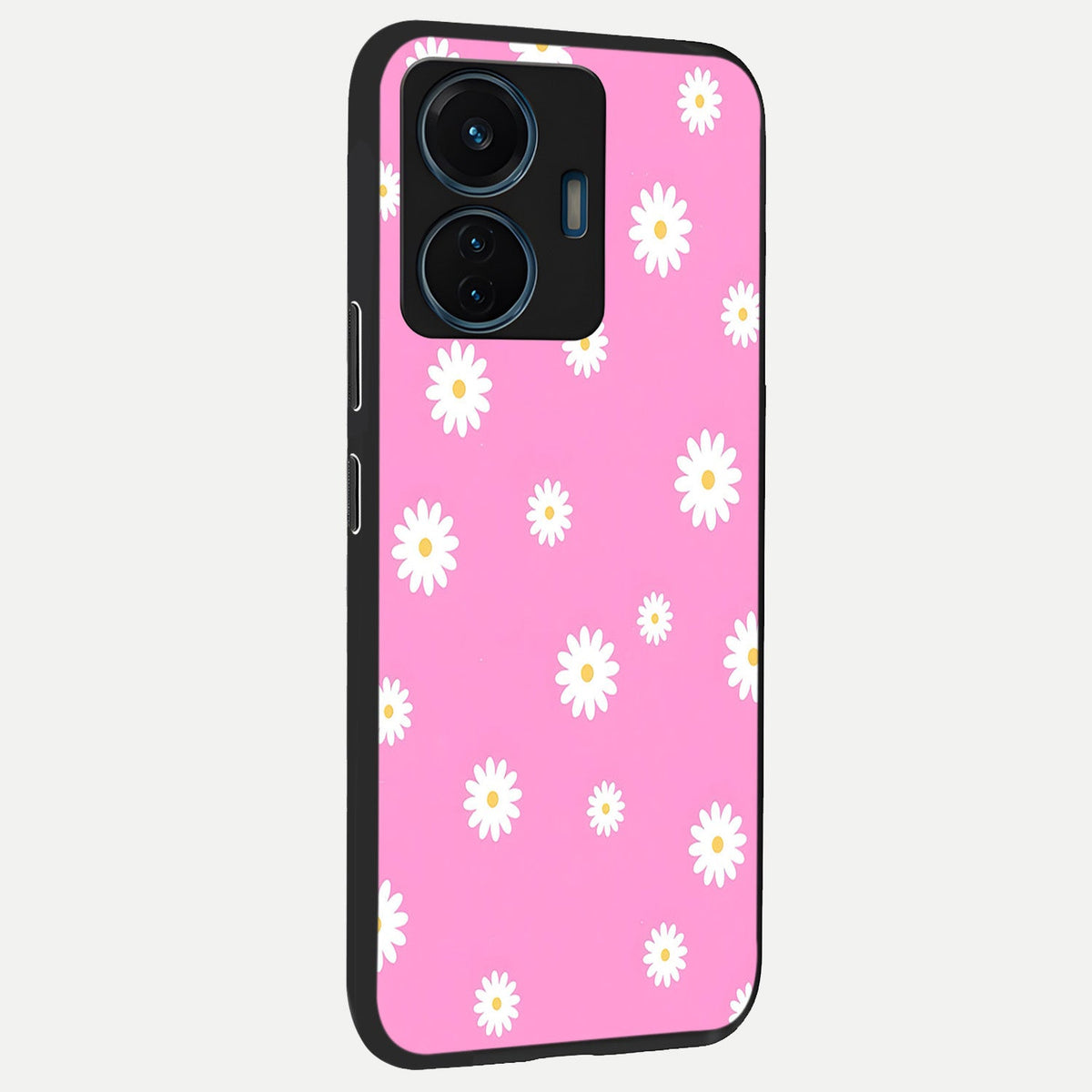  Bubblegum Daisy Pop back cover For iQOO Z6 Lite 5G slim fit glass case with vibrant aesthetic design