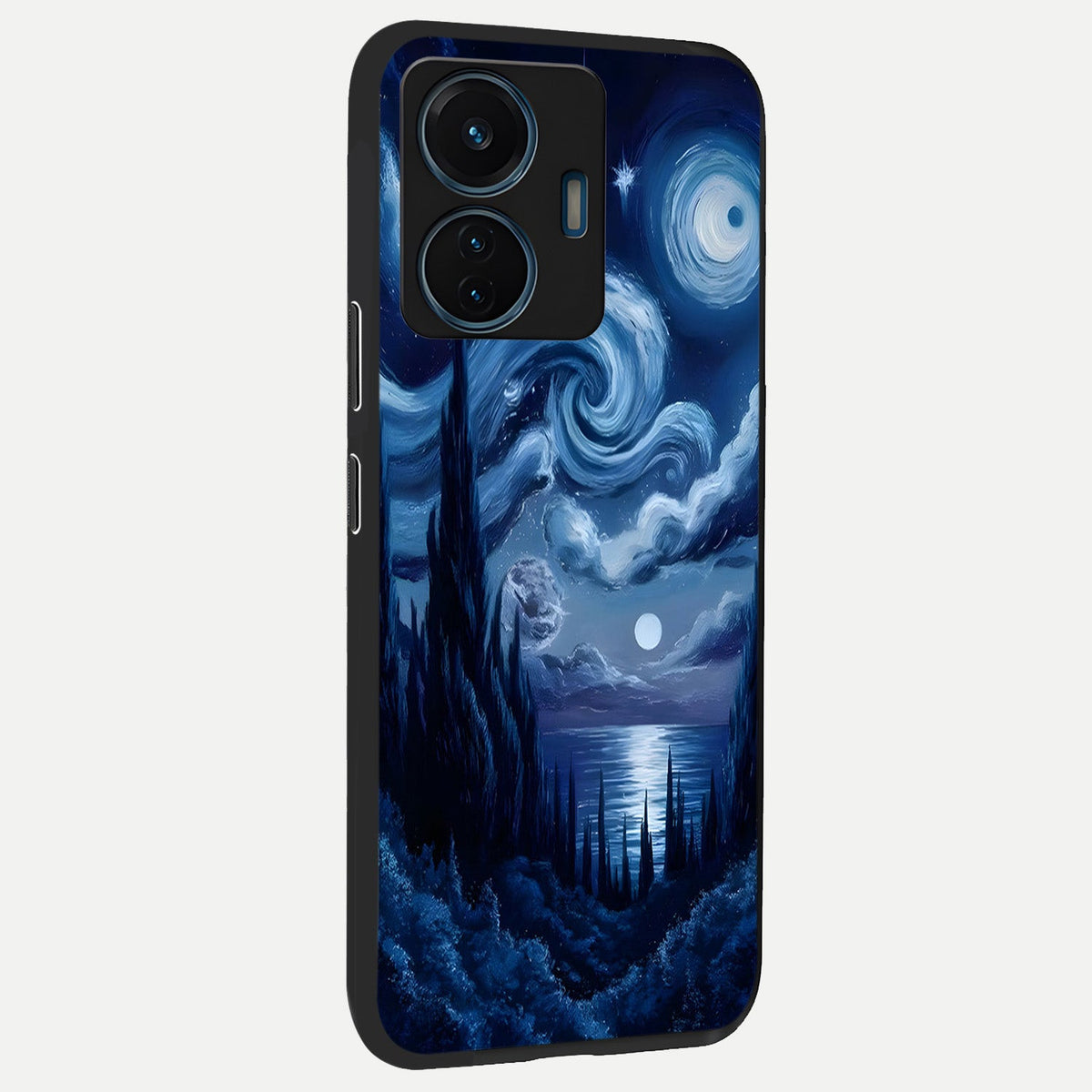  Celestial Dream Van Gogh back cover For iQOO Z6 Lite 5G slim fit glass case with vibrant aesthetic design