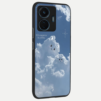  Cloud Bunny Dreams back cover For iQOO Z6 Lite 5G slim fit glass case with vibrant aesthetic design