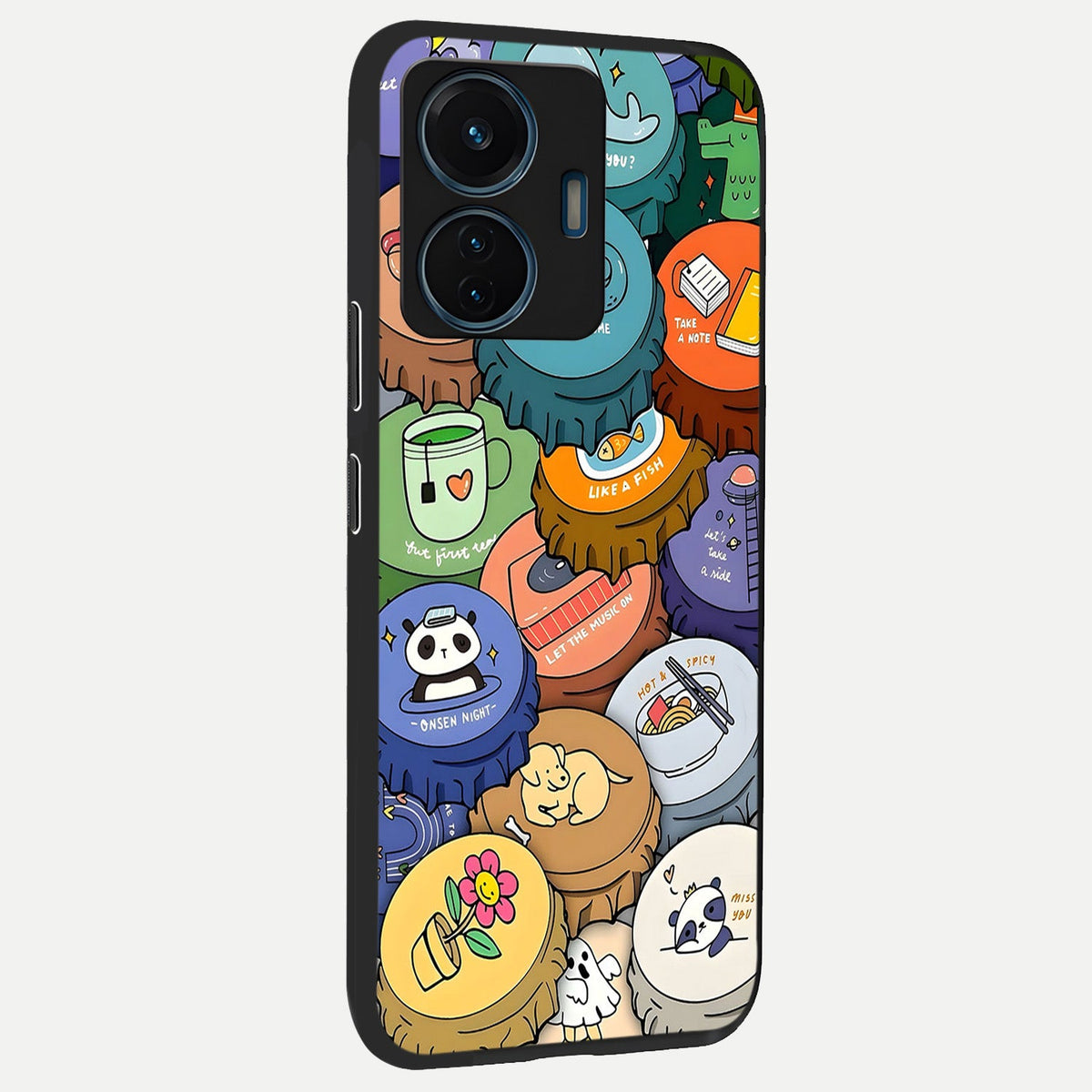  Coins Patterns back cover For iQOO Z6 Lite 5G slim fit glass case with vibrant aesthetic design