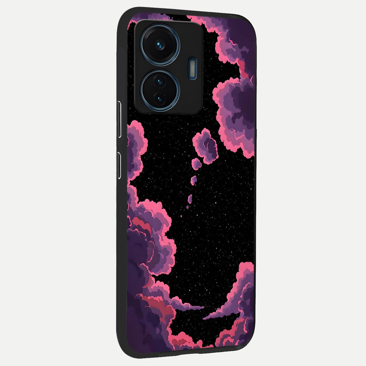  Cosmic Cloud Journey back cover For iQOO Z6 Lite 5G slim fit glass case with vibrant aesthetic design