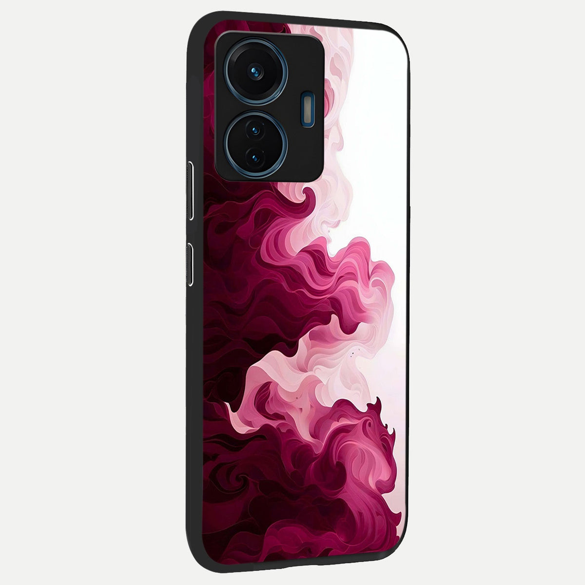  Crimson Wave Flow back cover For iQOO Z6 Lite 5G slim fit glass case with vibrant aesthetic design