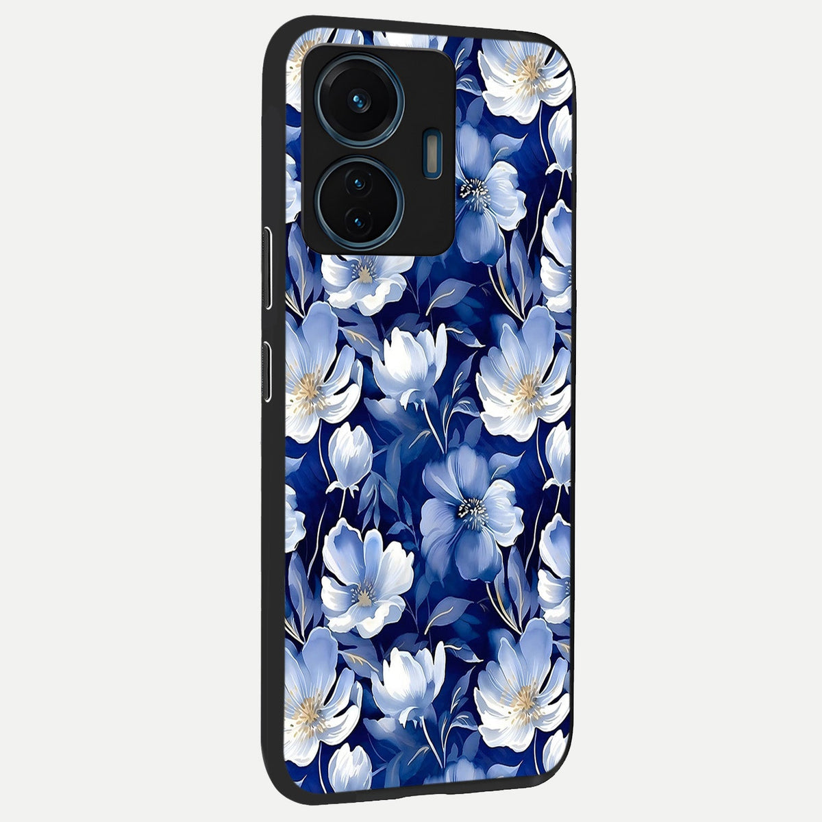  Cute Floral Patterns back cover For iQOO Z6 Lite 5G slim fit glass case with vibrant aesthetic design