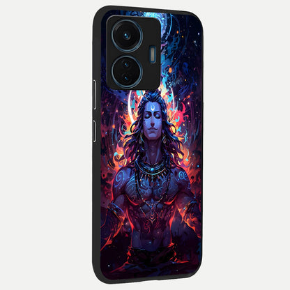  Divine Fire Shiv back cover For iQOO Z6 Lite 5G slim fit glass case with vibrant aesthetic design