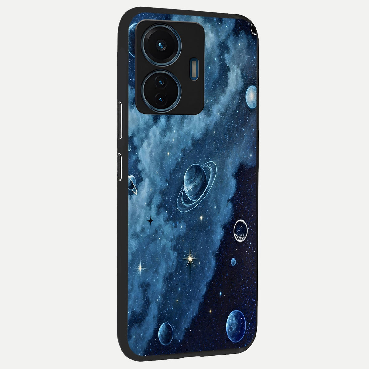  Galaxy Dream Space back cover For iQOO Z6 Lite 5G slim fit glass case with vibrant aesthetic design