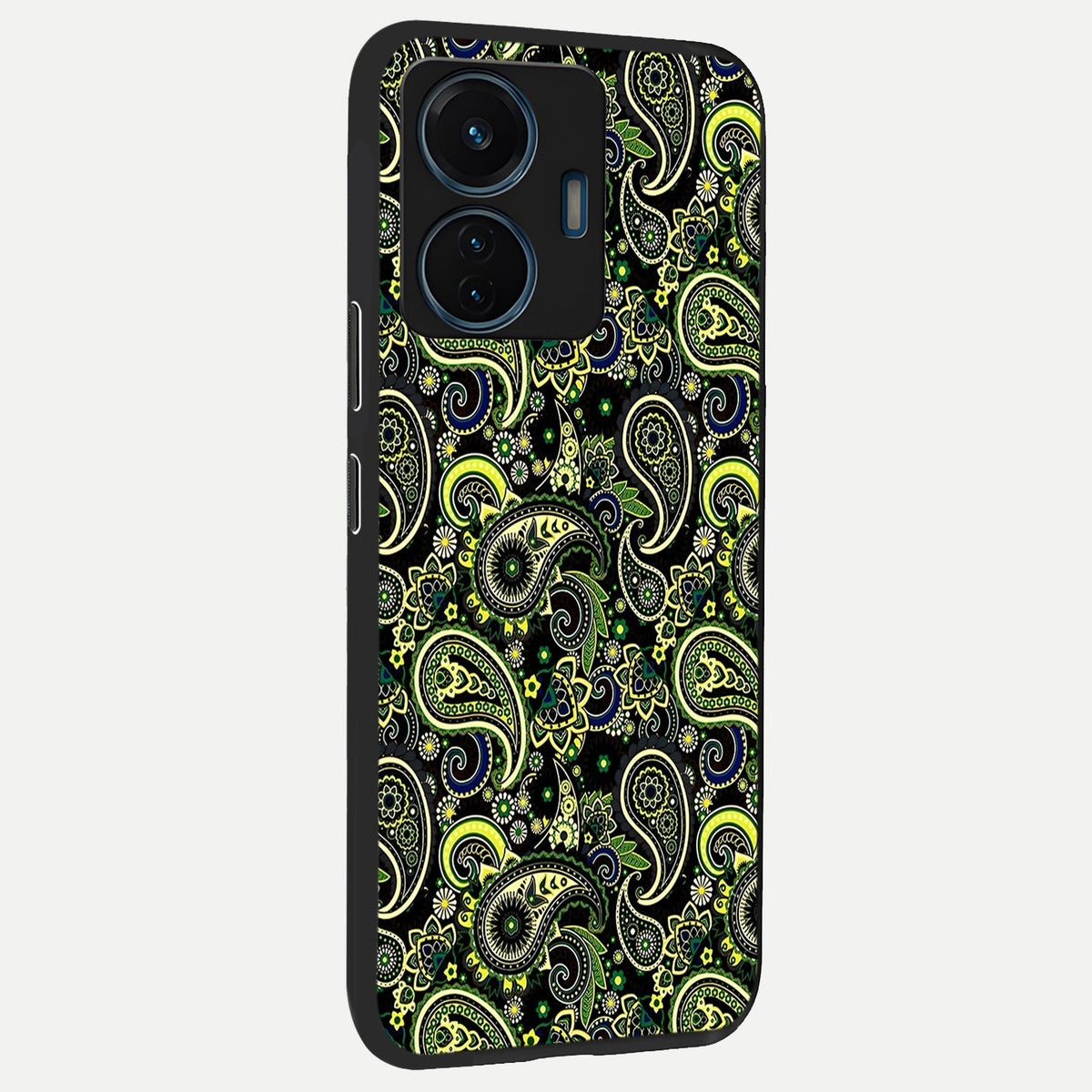  Green Lemon back cover For iQOO Z6 Lite 5G slim fit glass case with vibrant aesthetic design