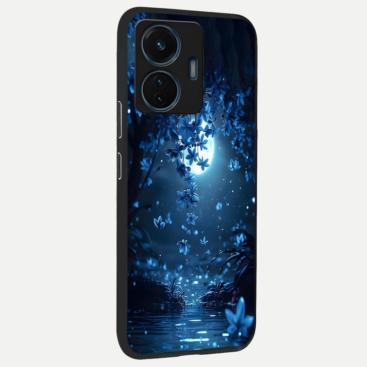  Moonlight Petal Dream back cover For iQOO Z6 Lite 5G slim fit glass case with vibrant aesthetic design