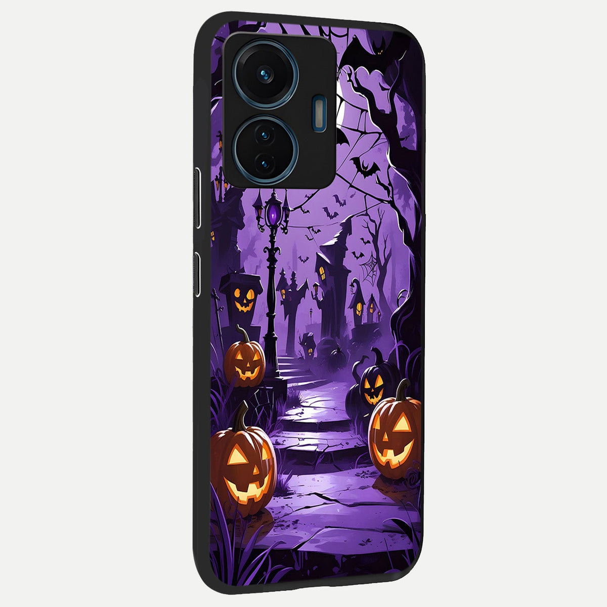  Pumpkin Patch Halloween back cover For iQOO Z6 Lite 5G slim fit glass case with vibrant aesthetic design