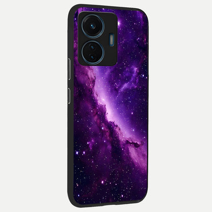  Purple Shade Sky back cover For iQOO Z6 Lite 5G slim fit glass case with vibrant aesthetic design
