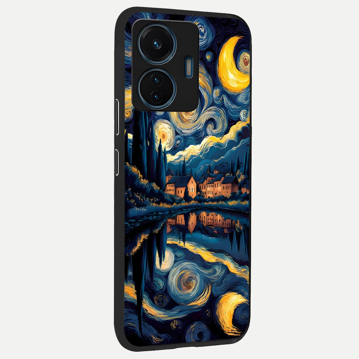  Starry Sky Serenity back cover For iQOO Z6 Lite 5G slim fit glass case with vibrant aesthetic design