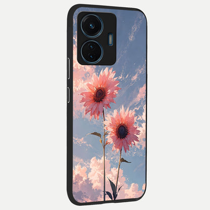  Sun Moon Balance back cover For iQOO Z6 Lite 5G slim fit glass case with vibrant aesthetic design