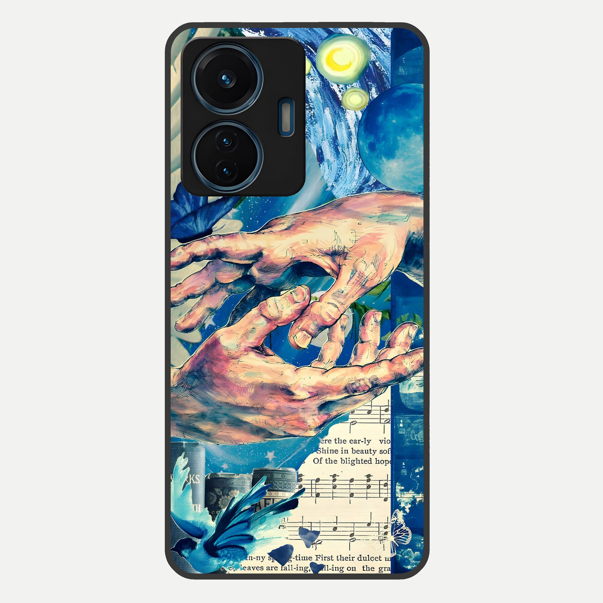  Aesthetic Divider Glass Case For iQOO Z6 Lite 5G back cover – full design glossy printed glass finish
