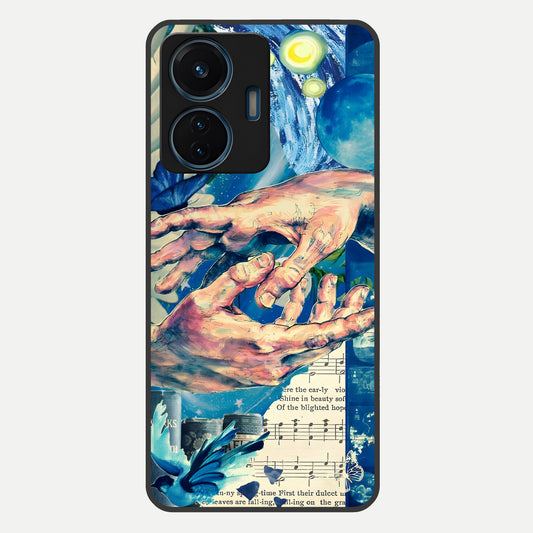  Aesthetic Divider Glass Case For iQOO Z6 Lite 5G back cover – full design glossy printed glass finish
