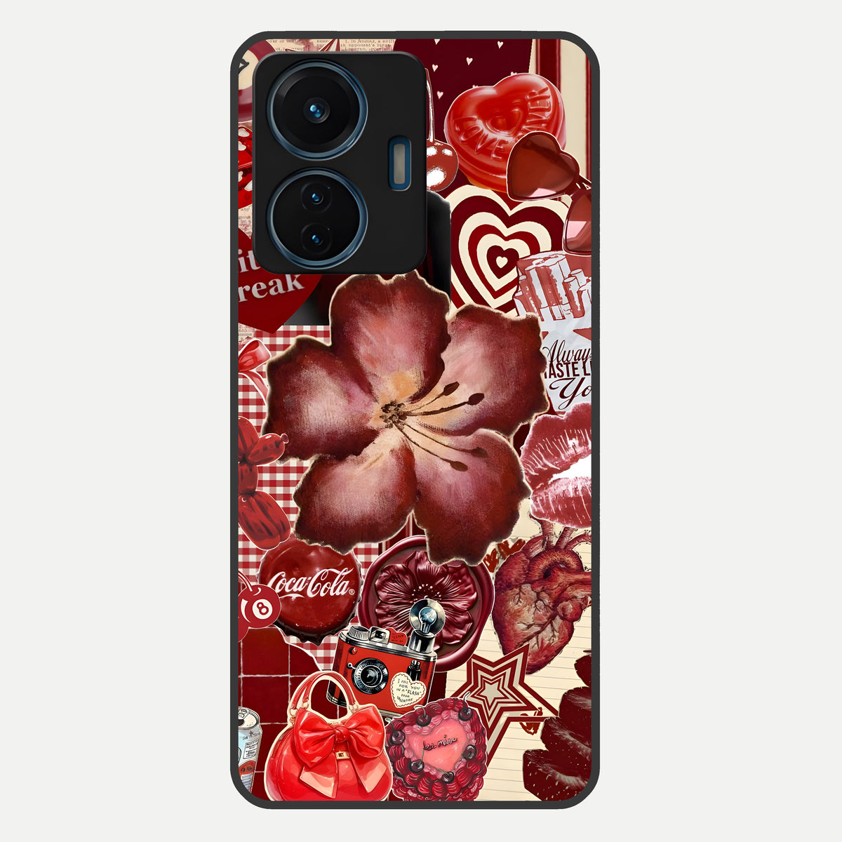  Aesthetic Little Freak Glass Case For iQOO Z6 Lite 5G back cover – full design glossy printed glass finish