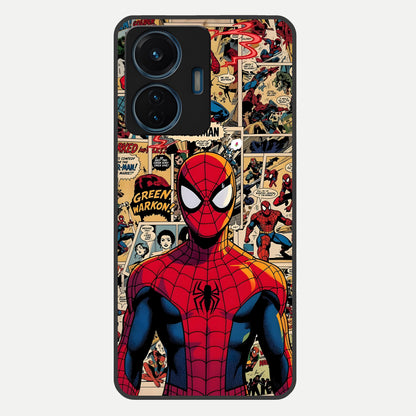  Aesthetic Spider Glass Case For iQOO Z6 Lite 5G back cover – full design glossy printed glass finish