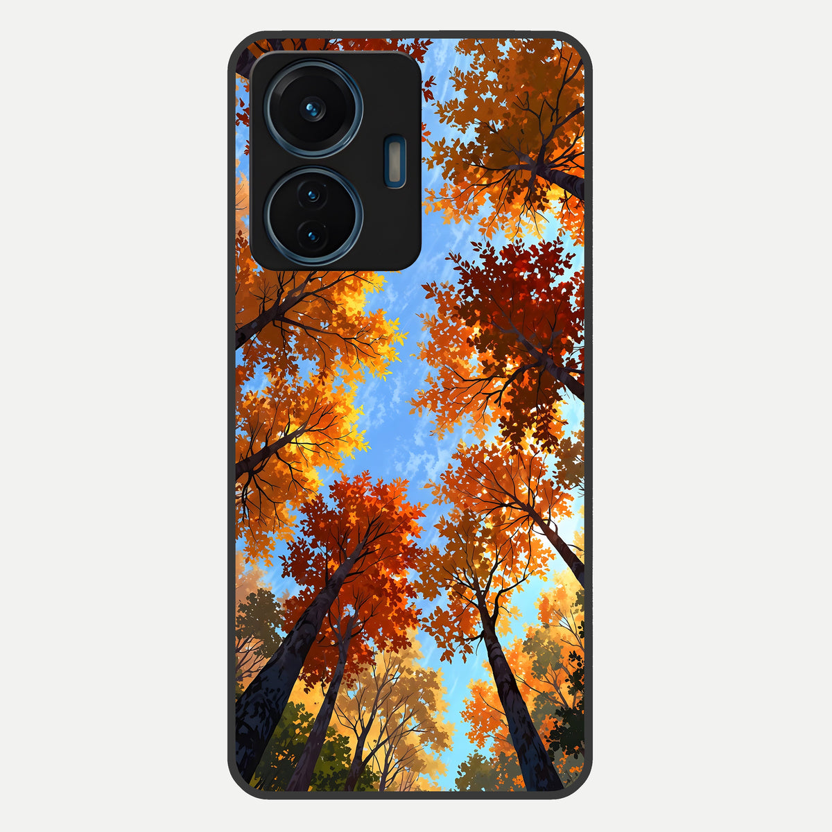  Autumn Sky Rise Glass Case For iQOO Z6 Lite 5G back cover – full design glossy printed glass finish