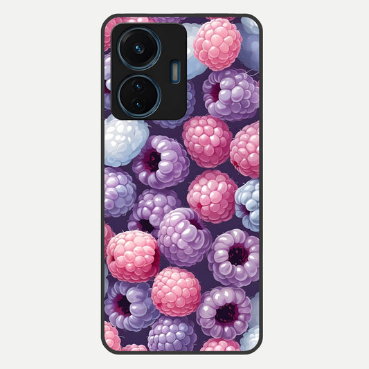  Berry Candy Pop Glass Case For iQOO Z6 Lite 5G back cover – full design glossy printed glass finish