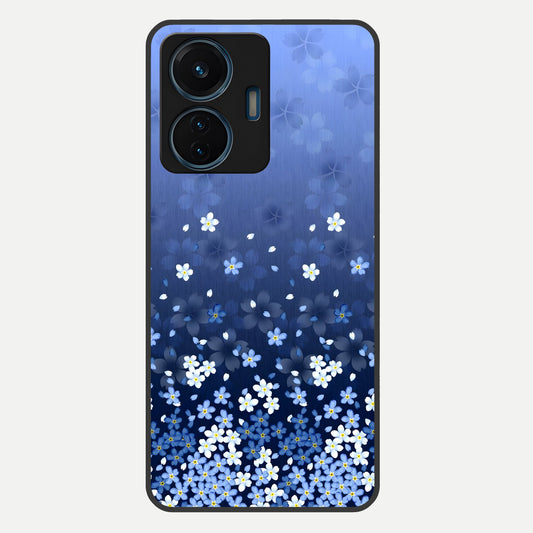  Blue Starry Glass Case For iQOO Z6 Lite 5G back cover – full design glossy printed glass finish