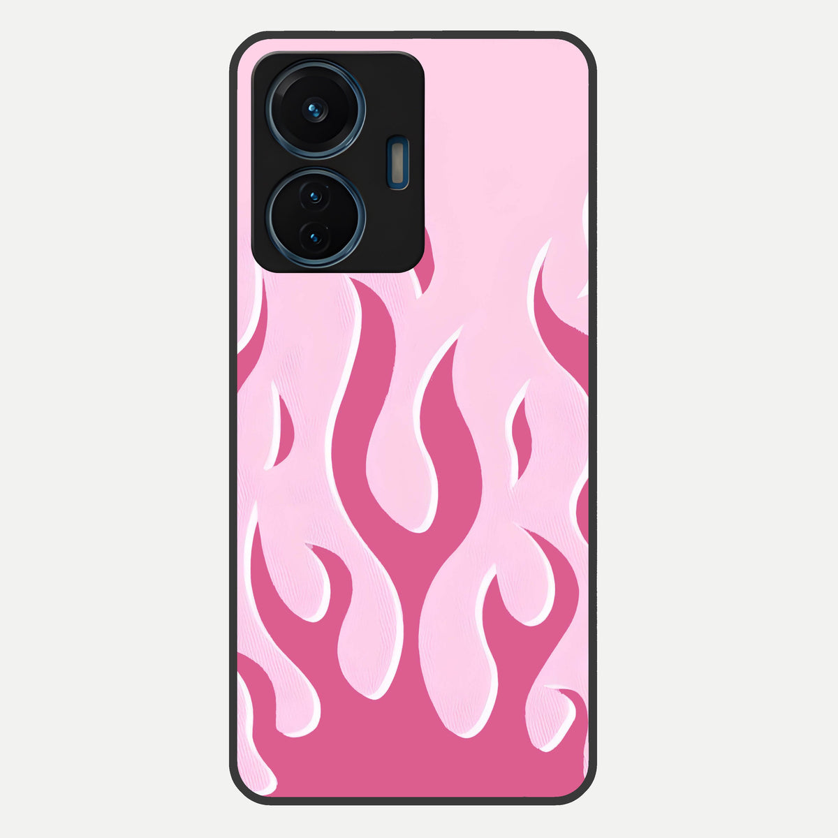  Blush Flame Energy Glass Case For iQOO Z6 Lite 5G back cover – full design glossy printed glass finish