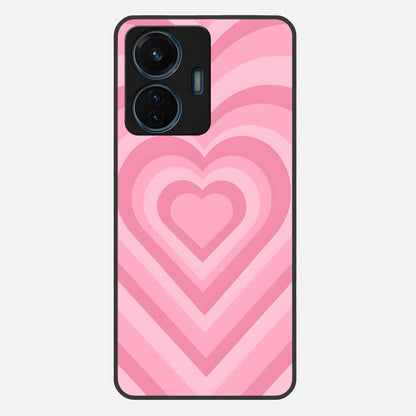  Blush Heart Waves Glass Case For iQOO Z6 Lite 5G back cover – full design glossy printed glass finish