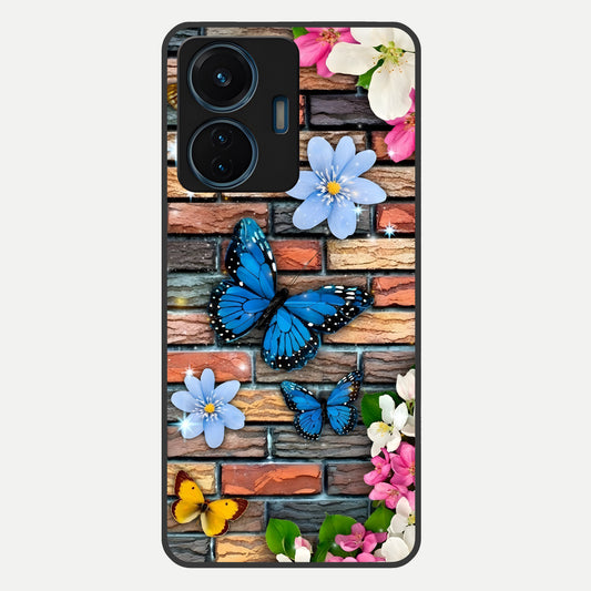  Brick Bloom Flight Glass Case For iQOO Z6 Lite 5G back cover – full design glossy printed glass finish