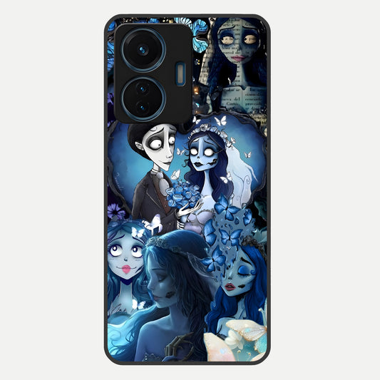  Butterfly Ghost Soul Glass Case For iQOO Z6 Lite 5G back cover – full design glossy printed glass finish