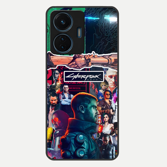  CYBERPUNK Legacy Glass Case For iQOO Z6 Lite 5G back cover – full design glossy printed glass finish