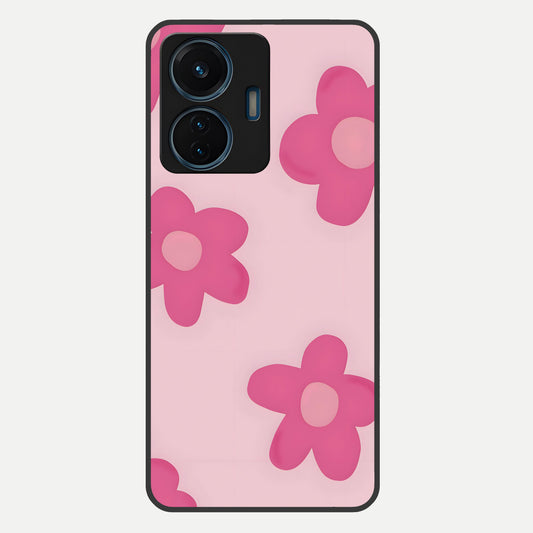  Candy Bloom Dreams Glass Case For iQOO Z6 Lite 5G back cover – full design glossy printed glass finish